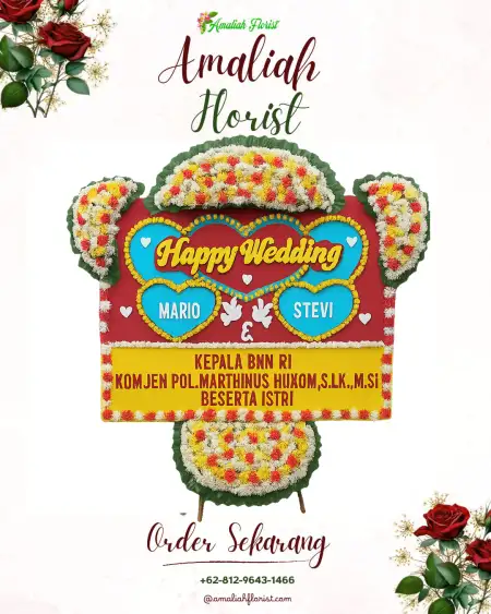 Papan Bunga Pernikahan Giham Sukamaju